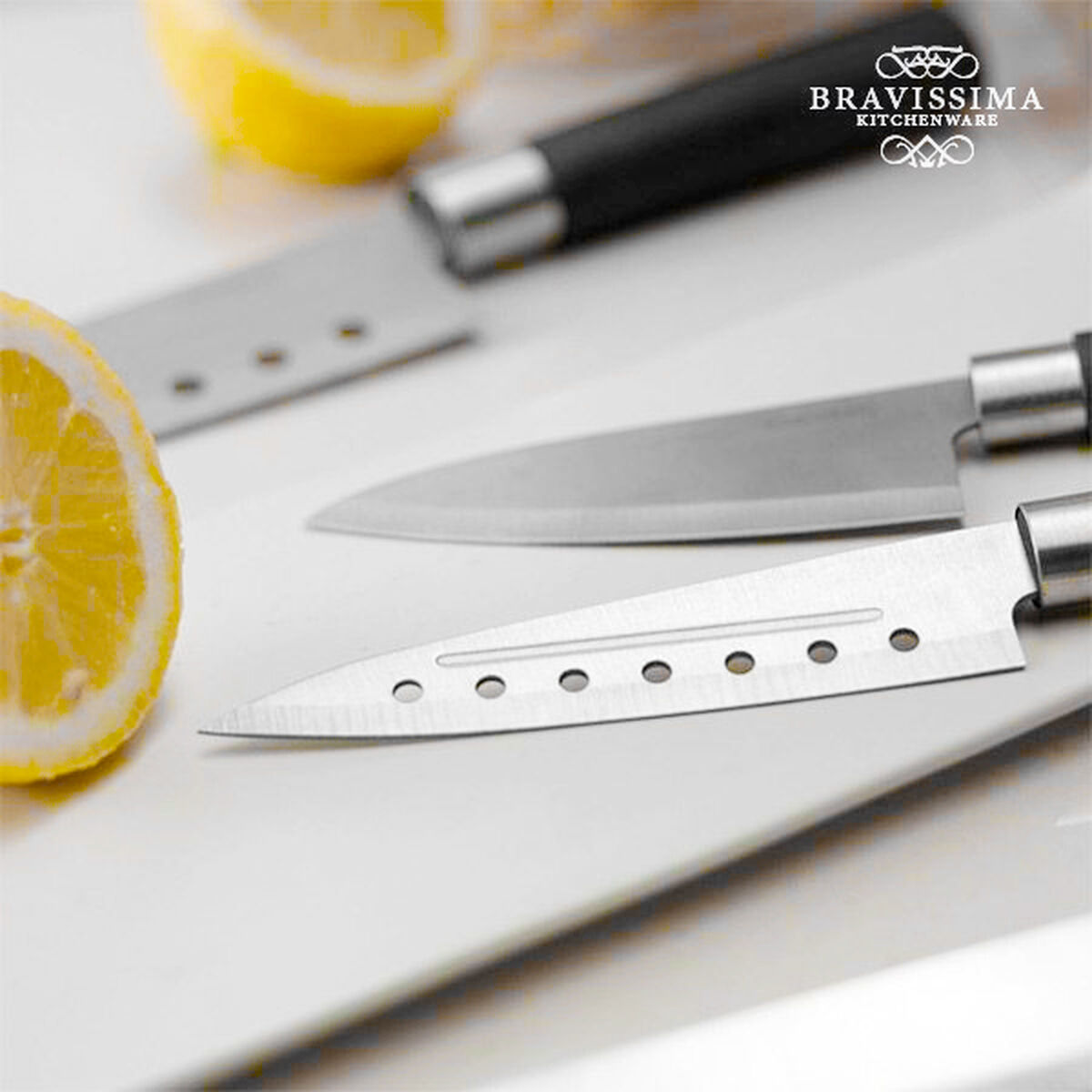 Knivset Cecotec Santoku Svart Rostfritt stål Kolfiber (4 pcs) - 18
