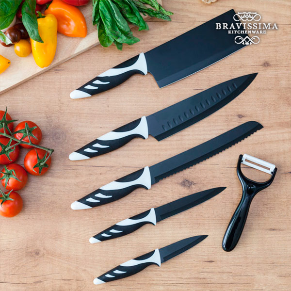 Bordskniv Bravissima Kitchen Cuchillos Swiss Chef 6 Piezas Rostfritt stål - 14