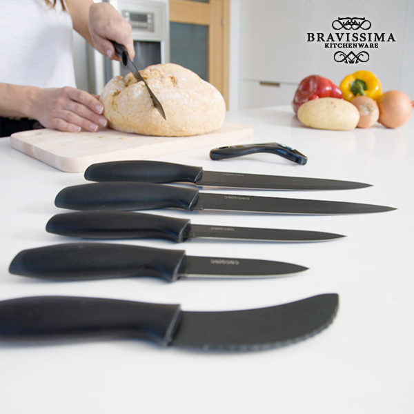 Bordskniv Bravissima Kitchen Set de 7 cuchillos Titanium - 7