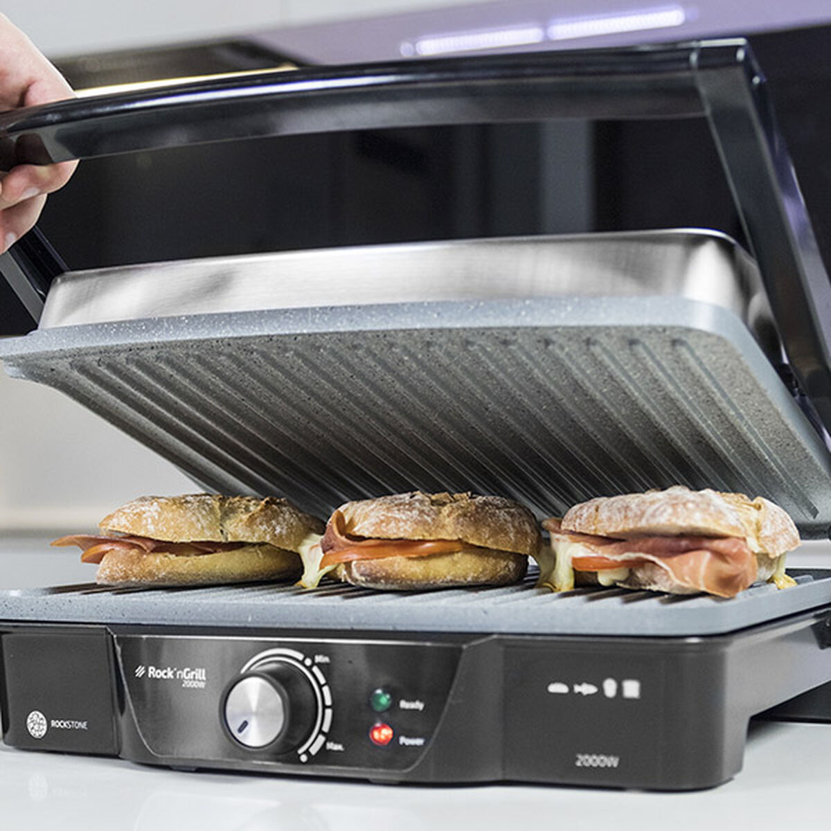 Grillplatta Cecotec Parrilla electrica Rock'nGrill 2000 W - 3