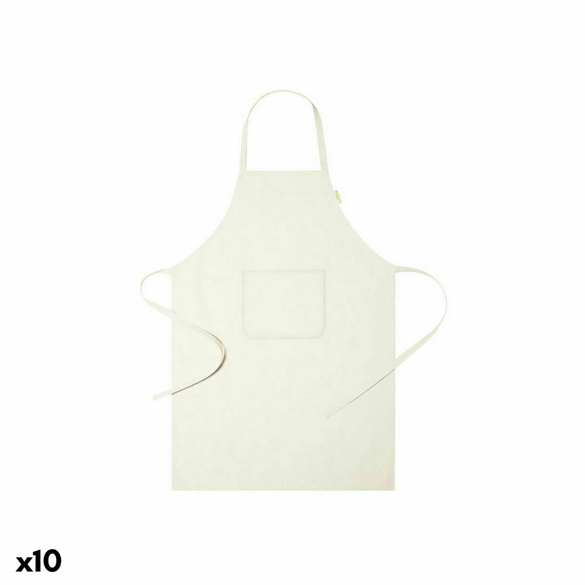 Förkläde med ficka 146425 Naturell 100% bomull (10 antal), Färg: Beige