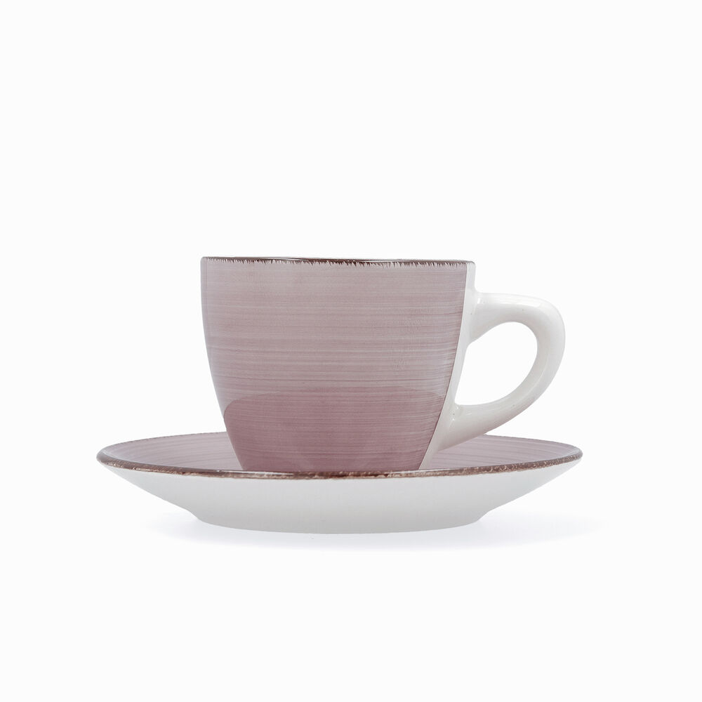 Set med koppar och fat Quid Vita Morning Keramik Rosa (22 cl) (4 pcs)