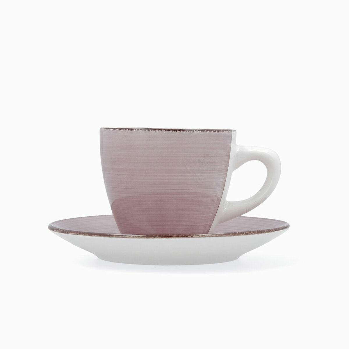 Set med koppar och fat Quid Vita Morning Keramik Rosa (22 cl) (4 pcs) - 3