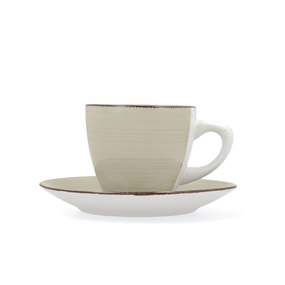 Set med koppar och fat Quid Vita Morning Keramik Beige (22 cl) (4 pcs) - 2