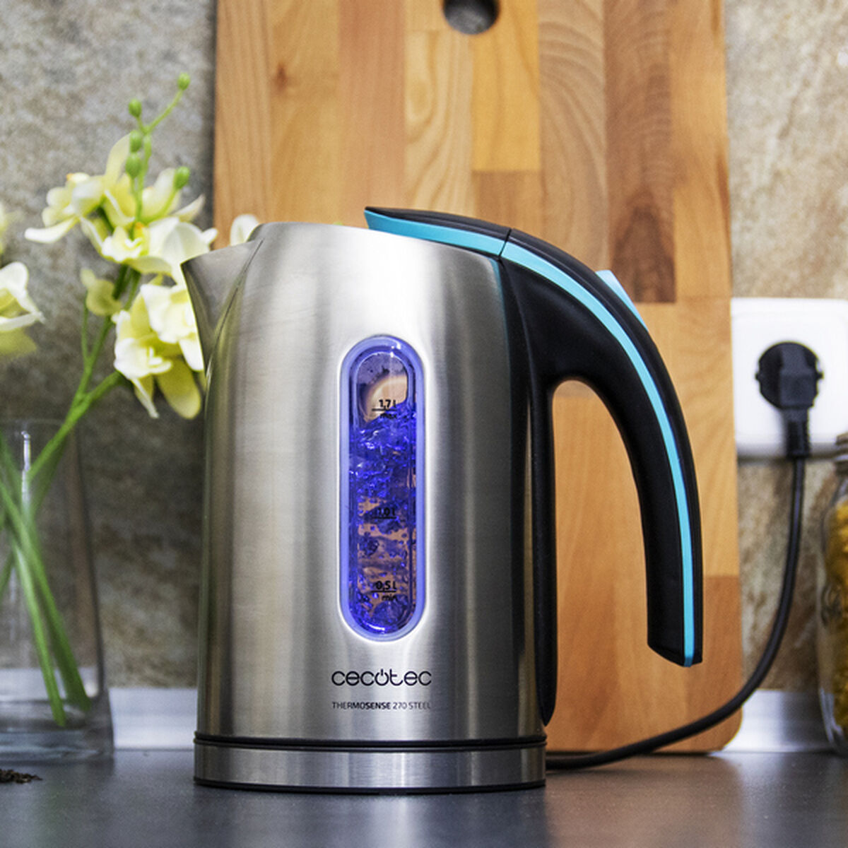 Vattenkokare Cecotec ThermoSense Steel, Kapacitet: 1,2 L - 1630 W - 18
