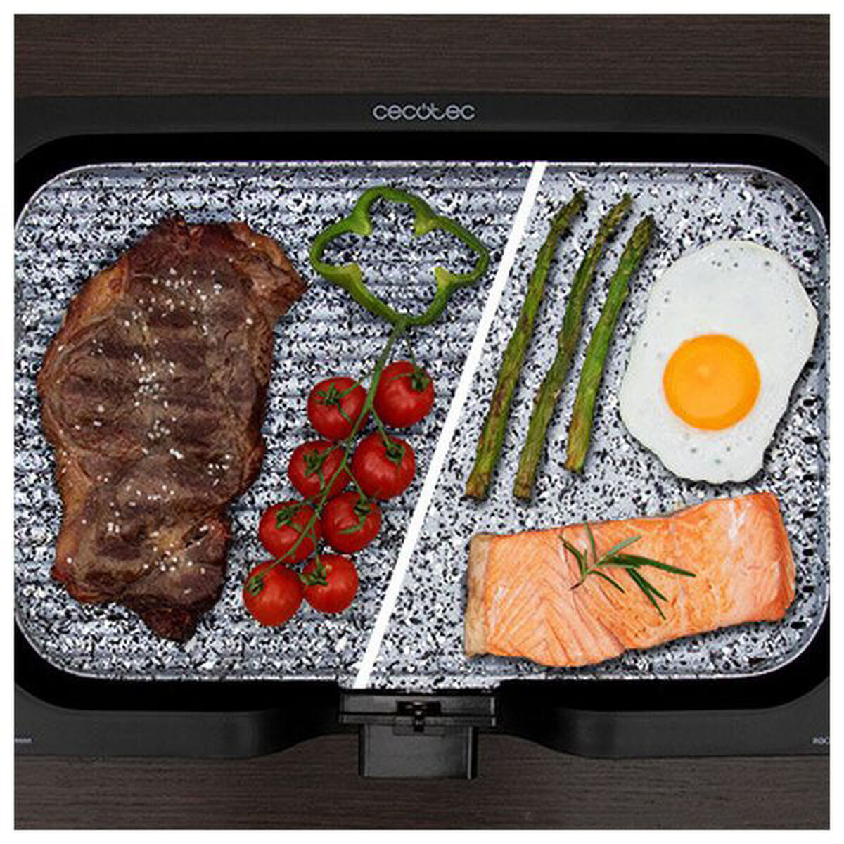 Grillplatta Cecotec Rock and Water 3000 Twin 2200W 2200 W - 14