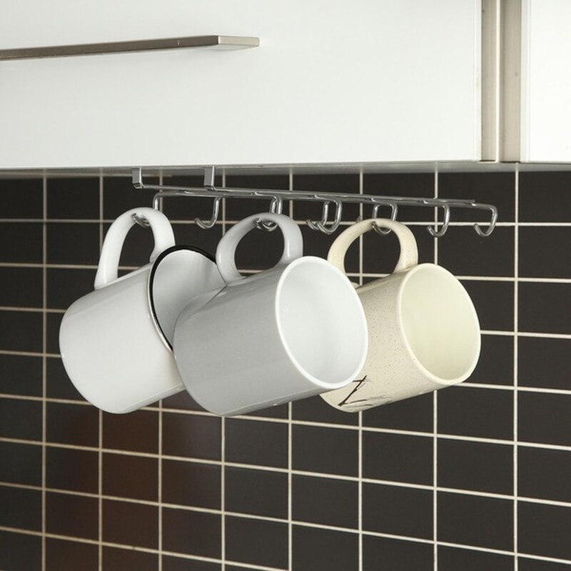 Mugghängare Versa Stål Kromad (12 x 5 x 28 cm) - 2