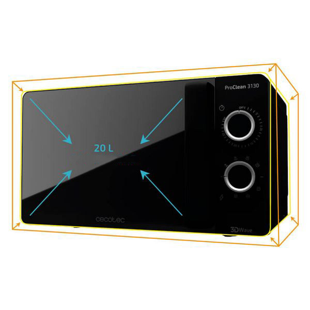 Mikrovågsugn med Grill Cecotec ProClean 3130 20 L 700W Svart - 11