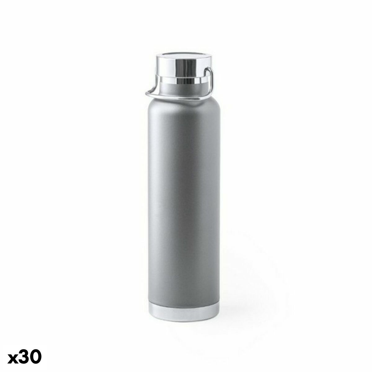 Vattenflaska 146859 Metall (650 ml) (30 antal), Färg: Grå