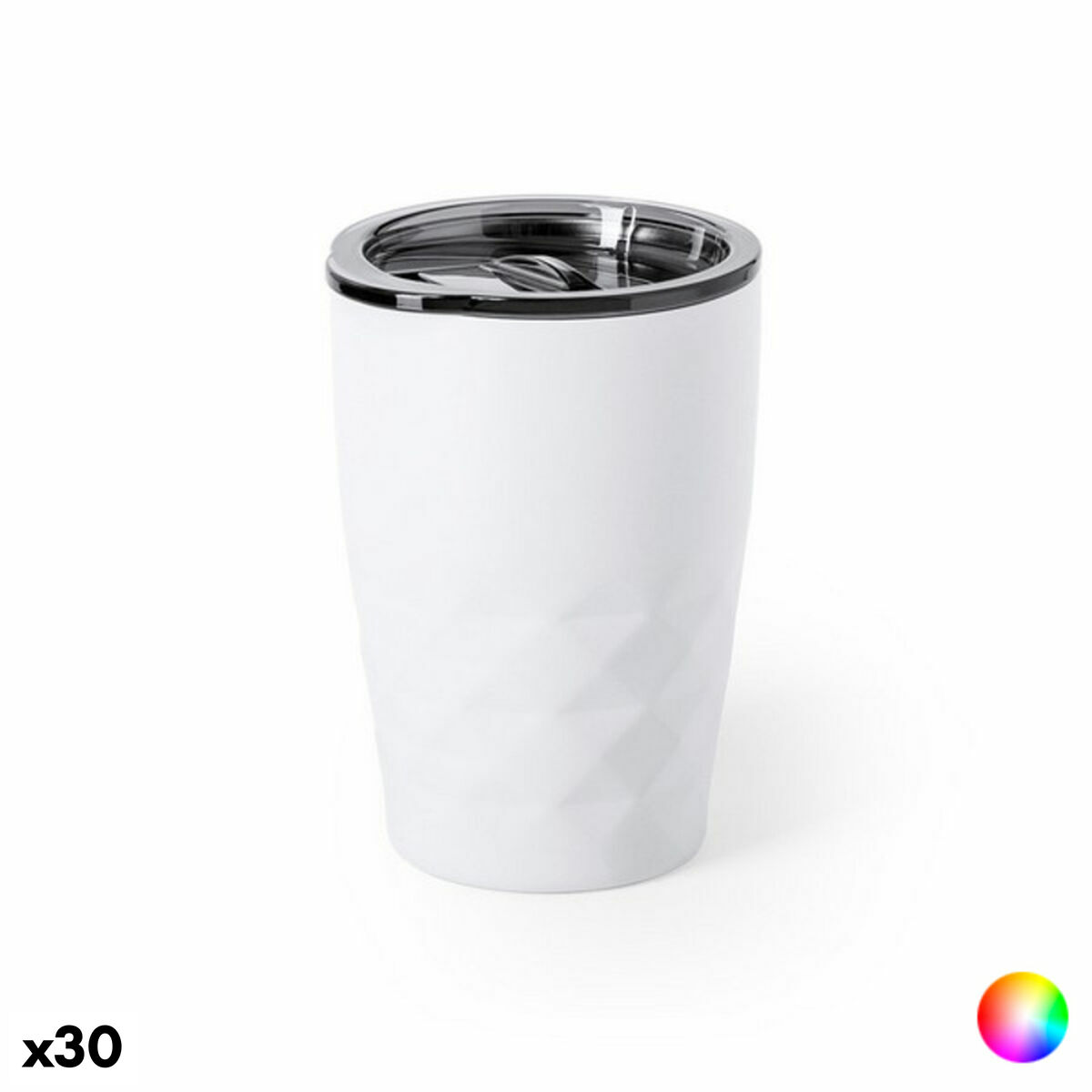Glas i rostfritt stål 146860 Termisk 350 ml (30 antal), Färg: Vit