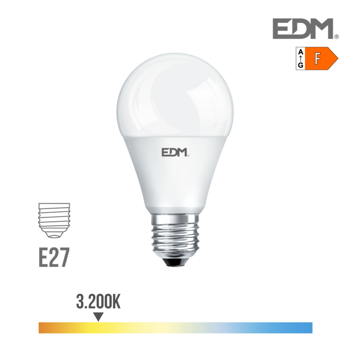 LED-lampa EDM E27 20 W F 2100 Lm (3200 K)
