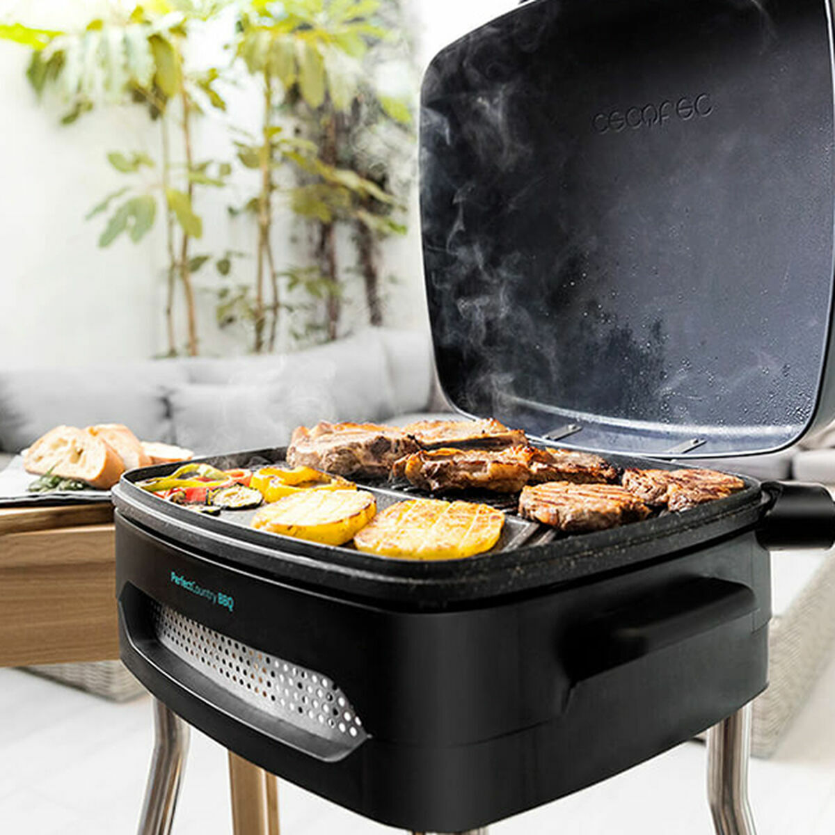 Elektriska Grillen Cecotec PerfectCountry BBQ 2000W Rostfritt stål Aluminium - 5