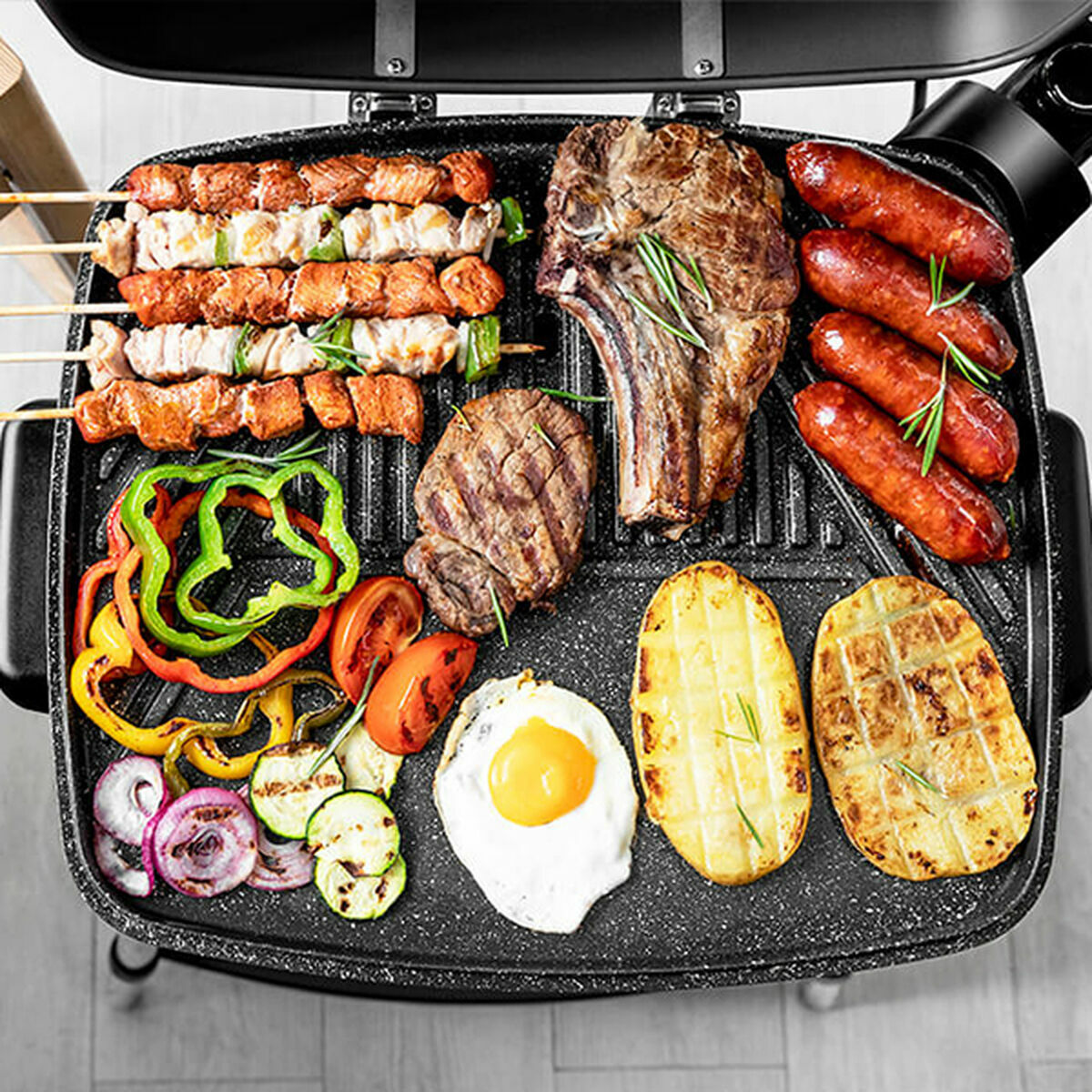 Elektriska Grillen Cecotec PerfectCountry BBQ 2000W Rostfritt stål Aluminium - 4