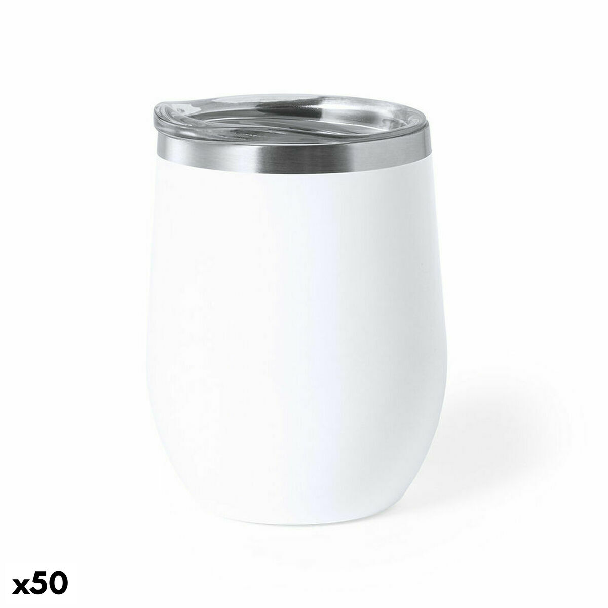 Glas 141047 Rostfritt stål Termisk 350 ml (50 antal), Färg: Vit