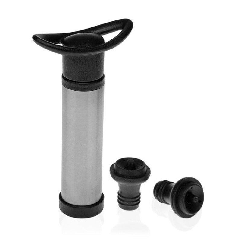 Vakumpump och vinkorkar Versa Stål Aluminium Silikon ABS (8 x 16 x 8 cm)
