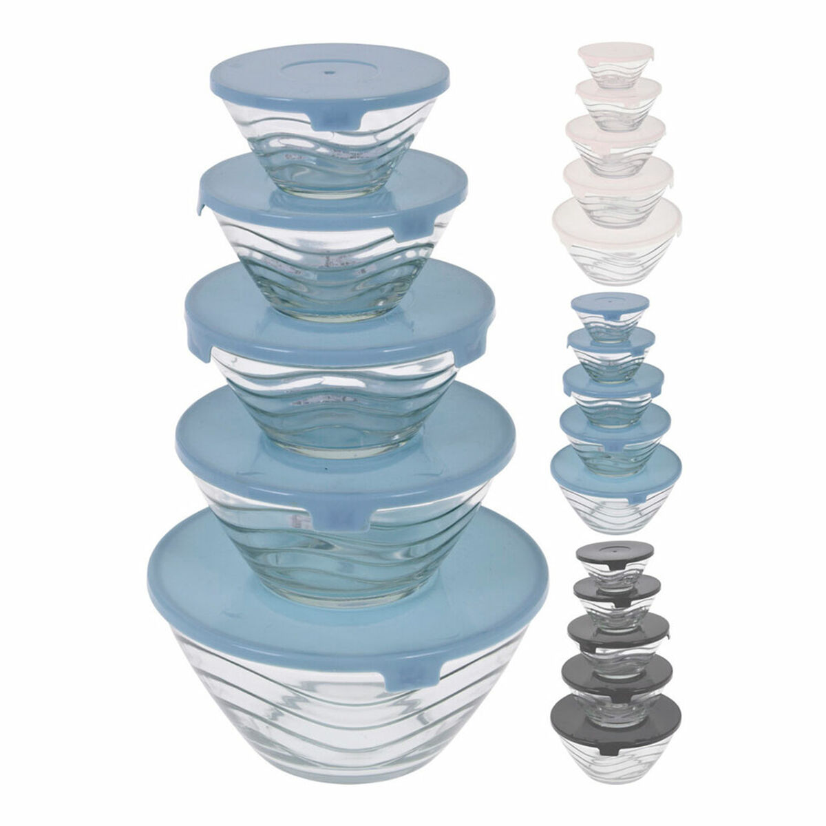 Lunchlådor, set Excellent Houseware Glas (5 antal) - 2
