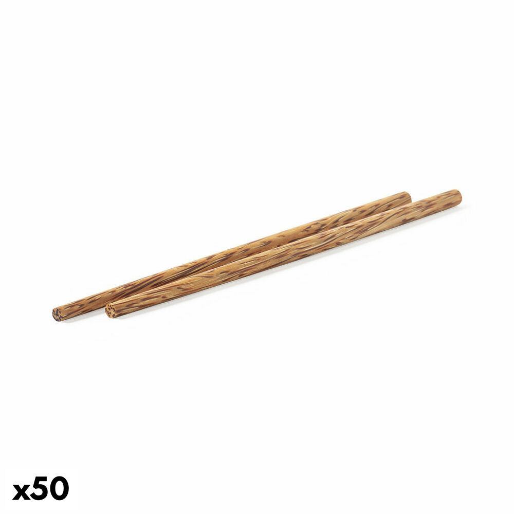 Ätpinnar i trä 141065 (2 Delar) (50 antal), Färg: Brun