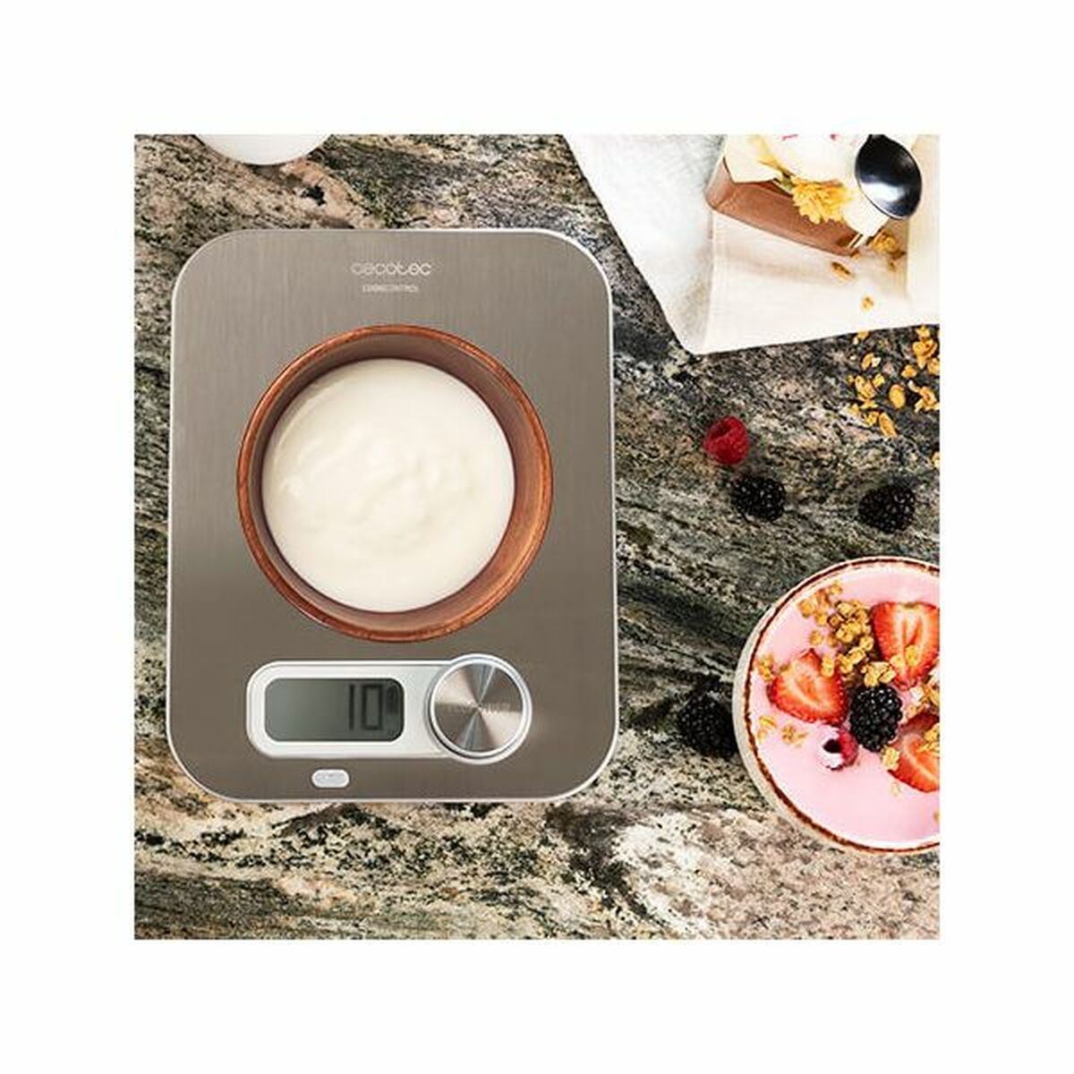 Köksvåg Cecotec Cook Control 10200 EcoPower LCD 8 Kg Rostfritt stål - 8