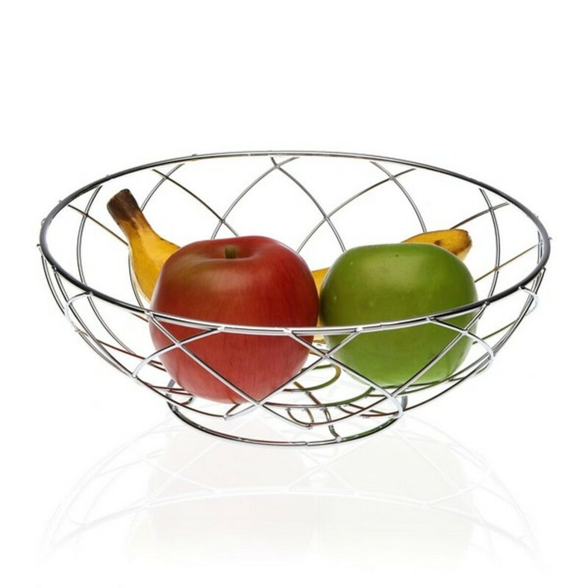 Fruktskål Versa Metall Kromad Stål (26 x 9,5 x 26 cm) - 3