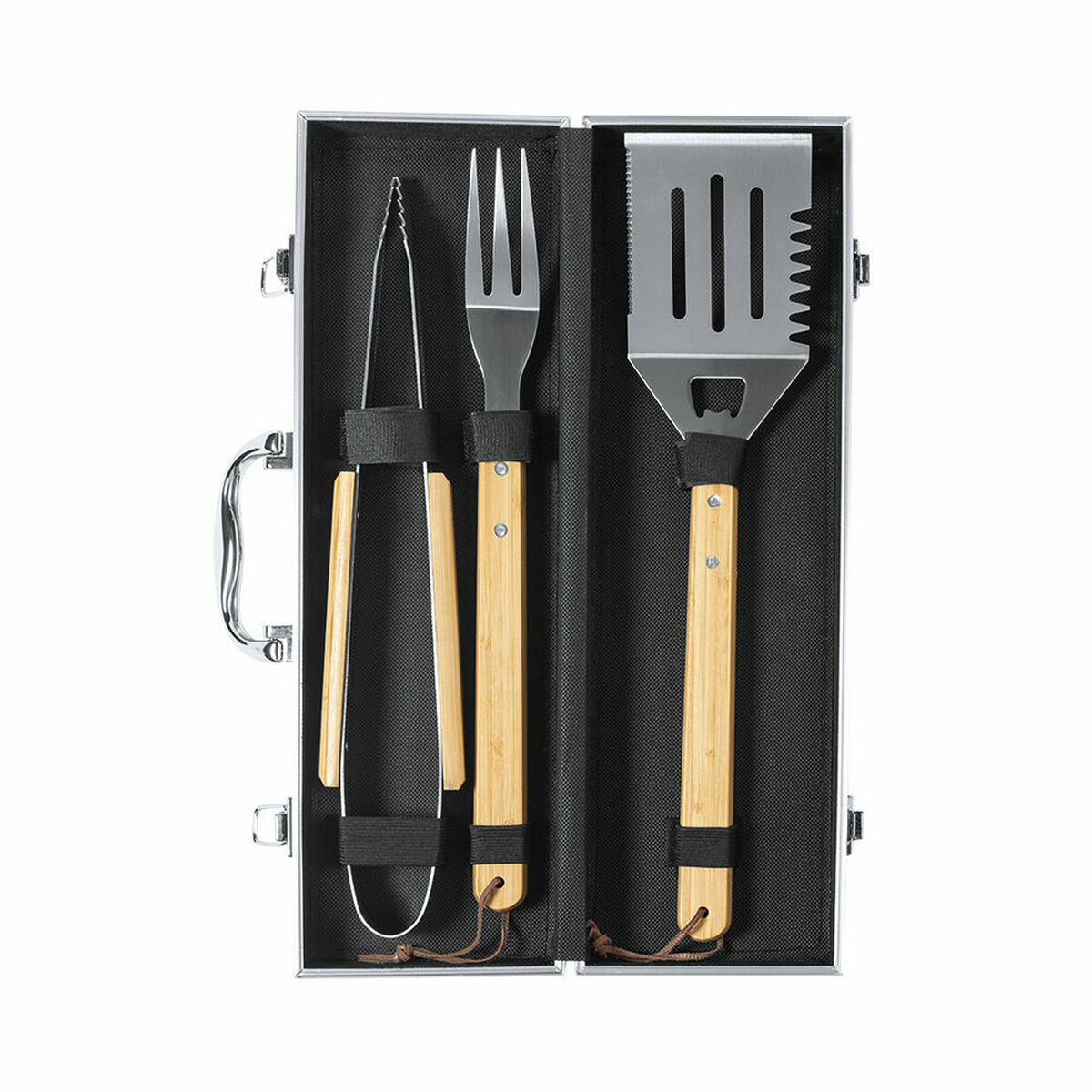 Grillredskap 141111 Bambu 10 antal (3 Delar), Färg: Svart - 2