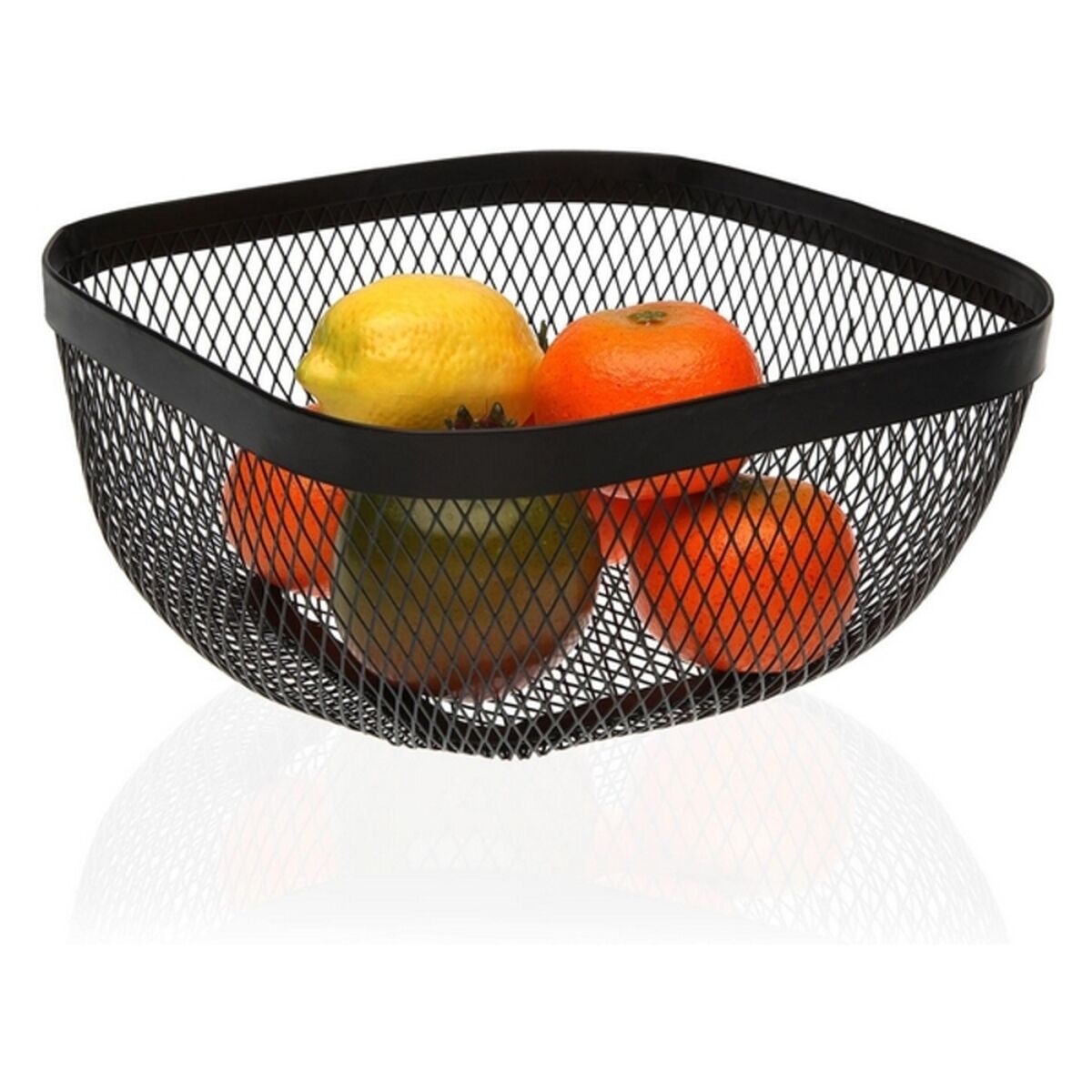 Fruktskål Metall Stål (26,5 x 12,5 x 26,5 cm), Färg: Vit - 8