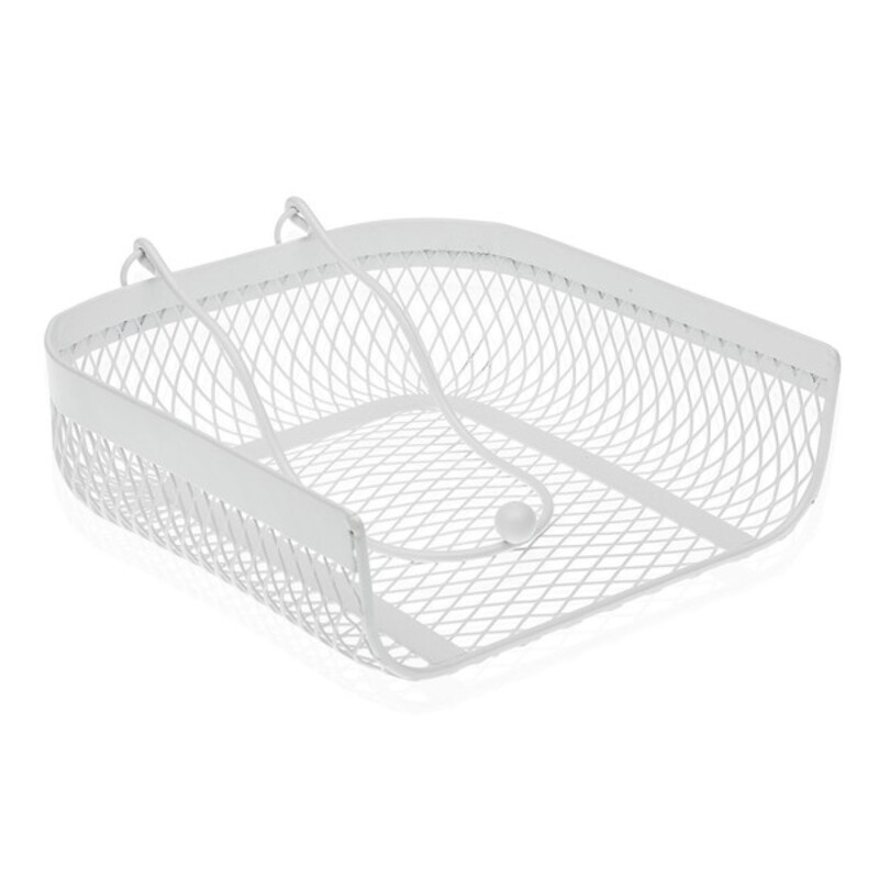 Servetthållare Vit Metall (20 x 6,8 x 18,5 cm)
