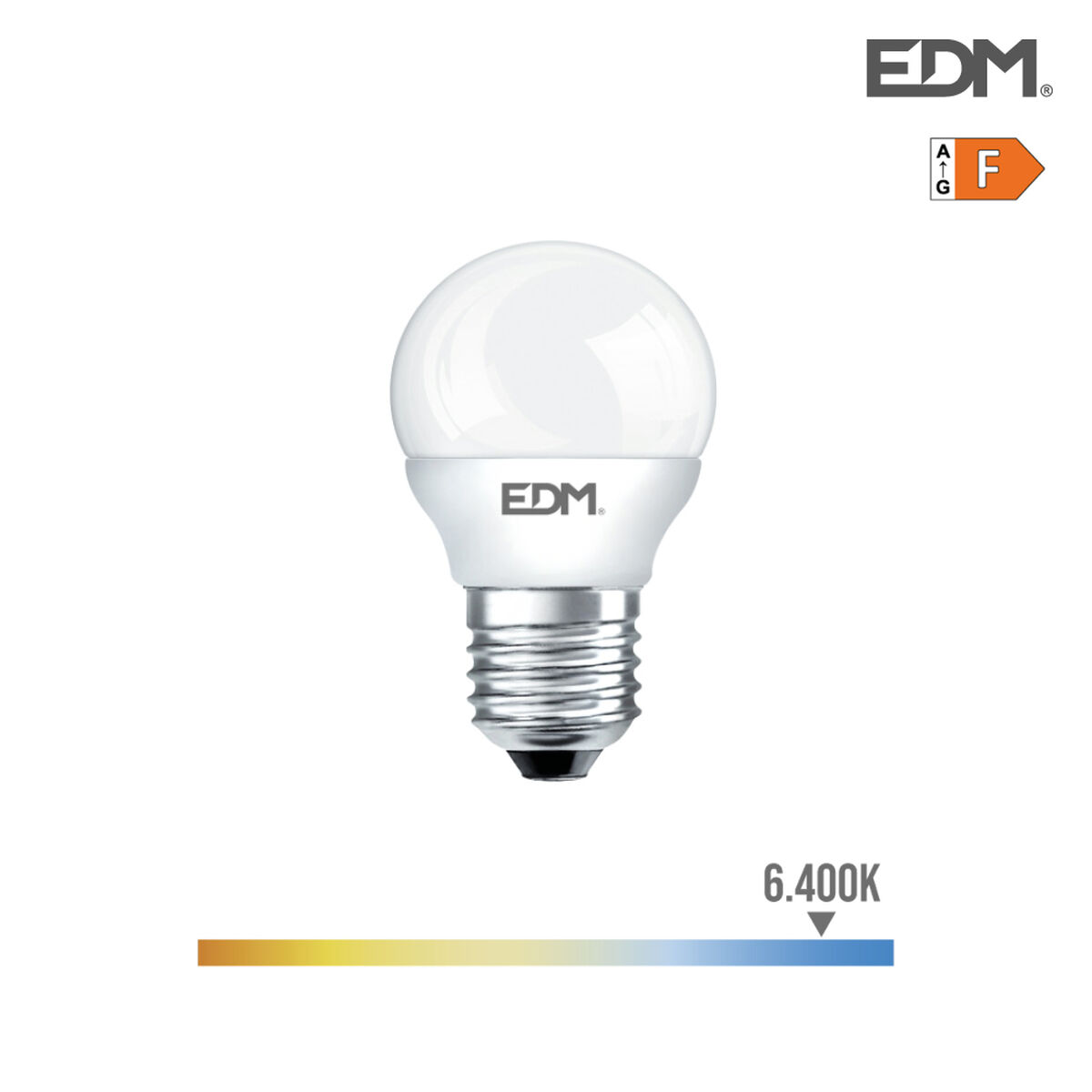 LED-lampa EDM 7 W E27 F 600 lm (4,5 x 8,2 cm) (6400K)