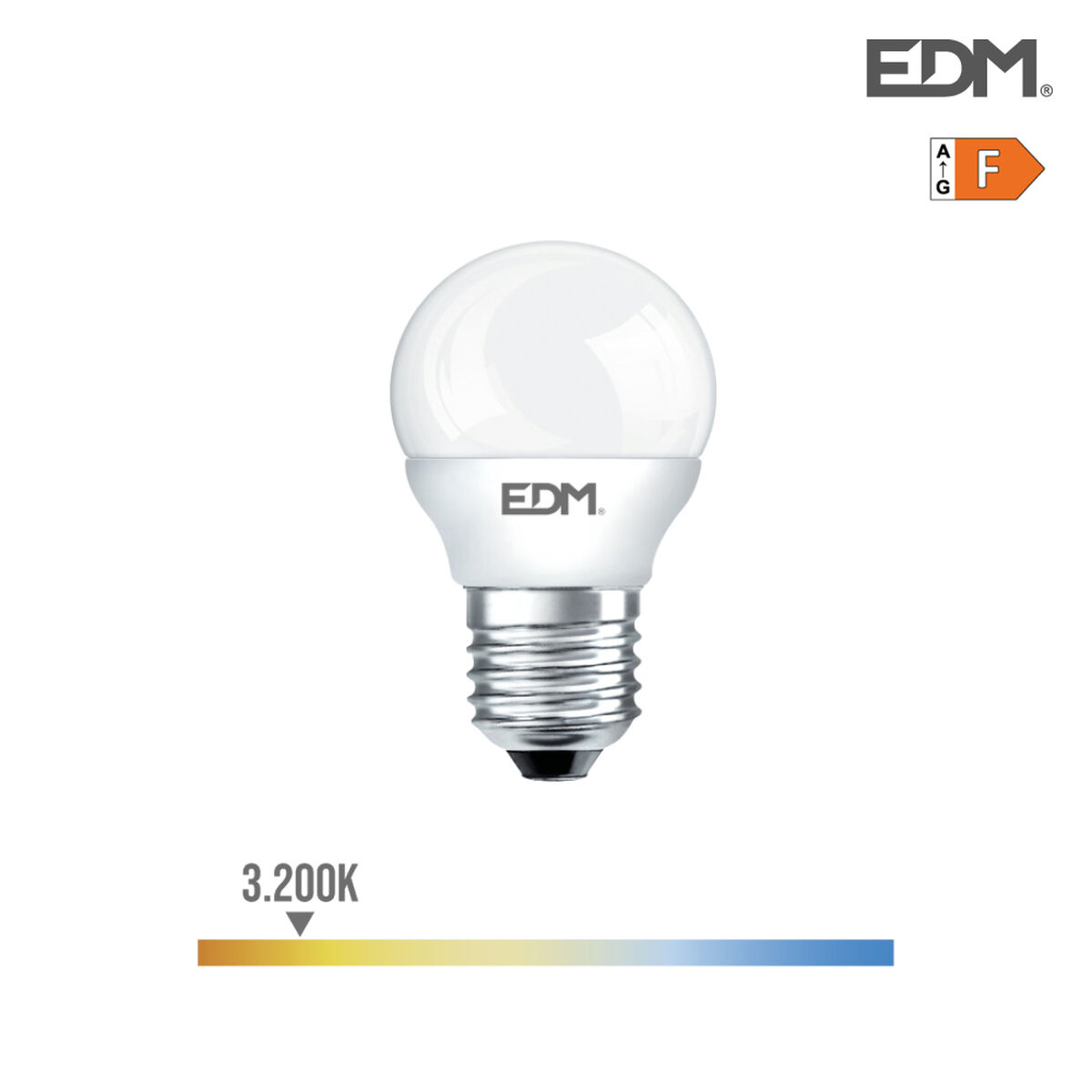 LED-lampa EDM 7 W E27 F 600 lm (4,5 x 8,2 cm) (3200 K)