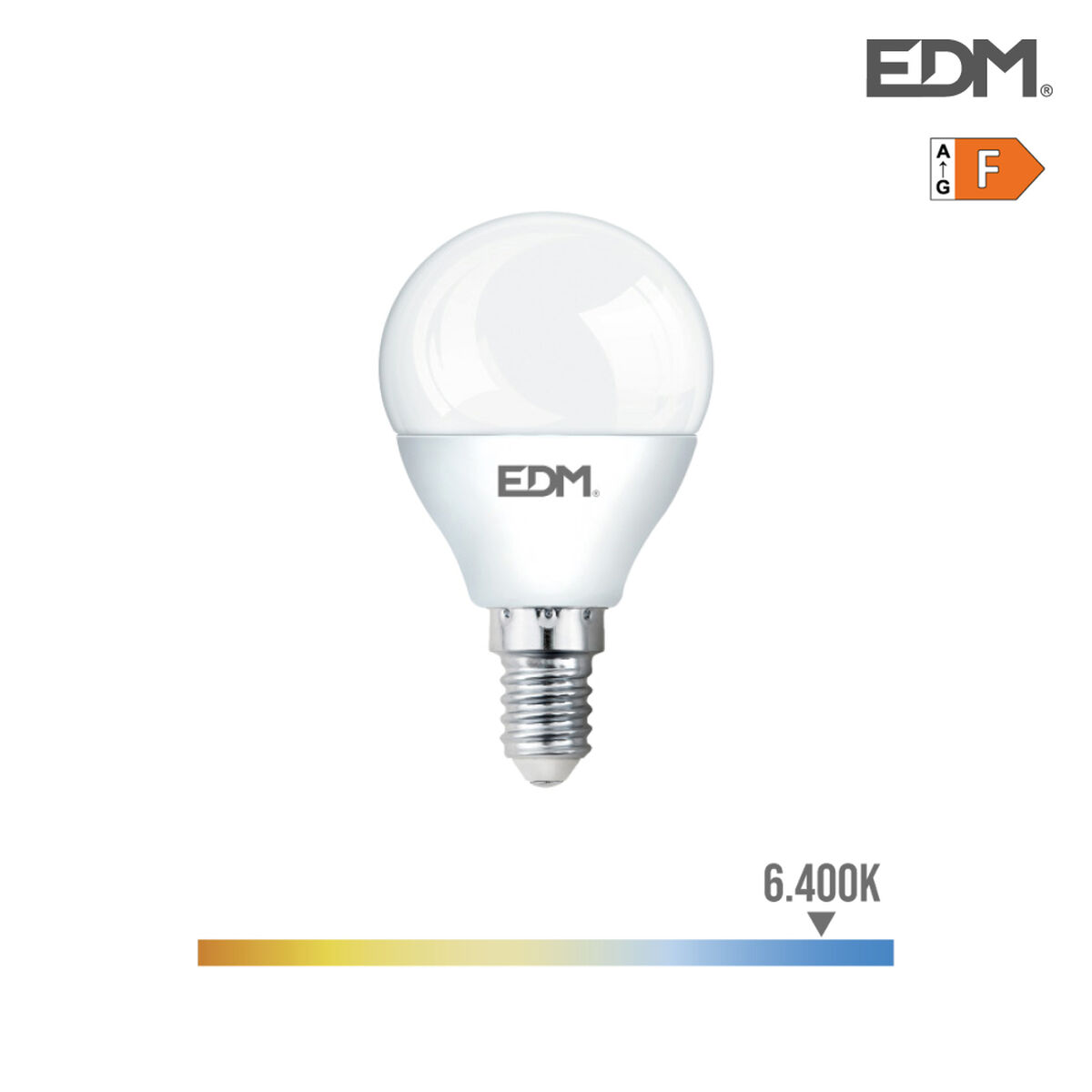 LED-lampa EDM 7 W A+ E14 600 lm (4,5 x 8,2 cm) (6400K)