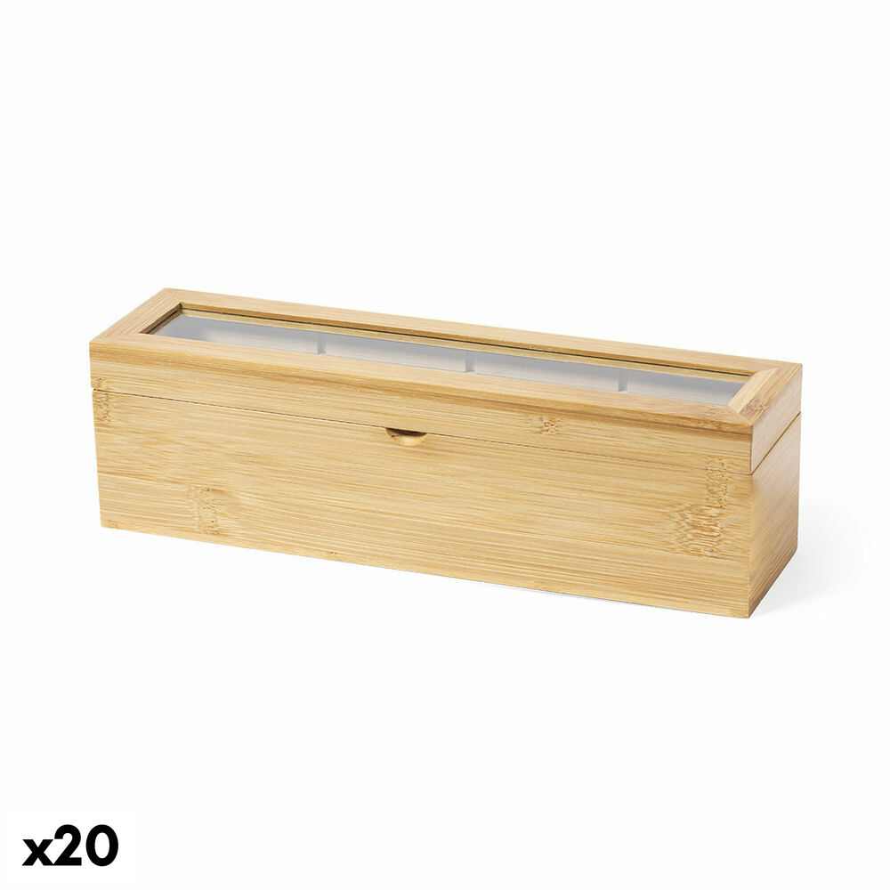 Låda för örtte 141129 Bambu (20 antal), Färg: Brun