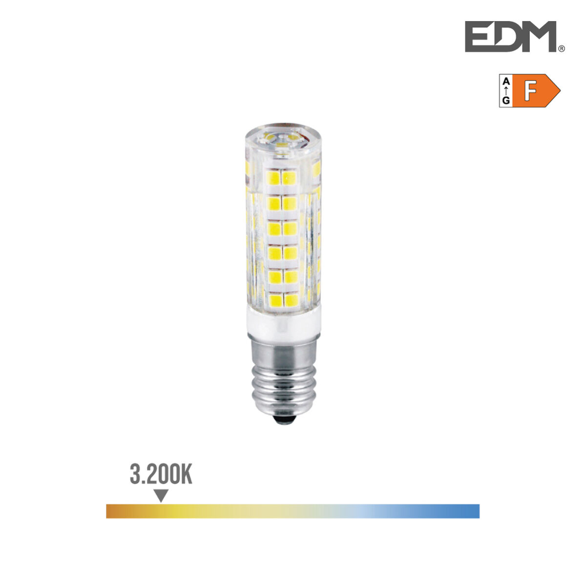 LED-lampa EDM E14 4,5 W 450 lm F (3200 K)
