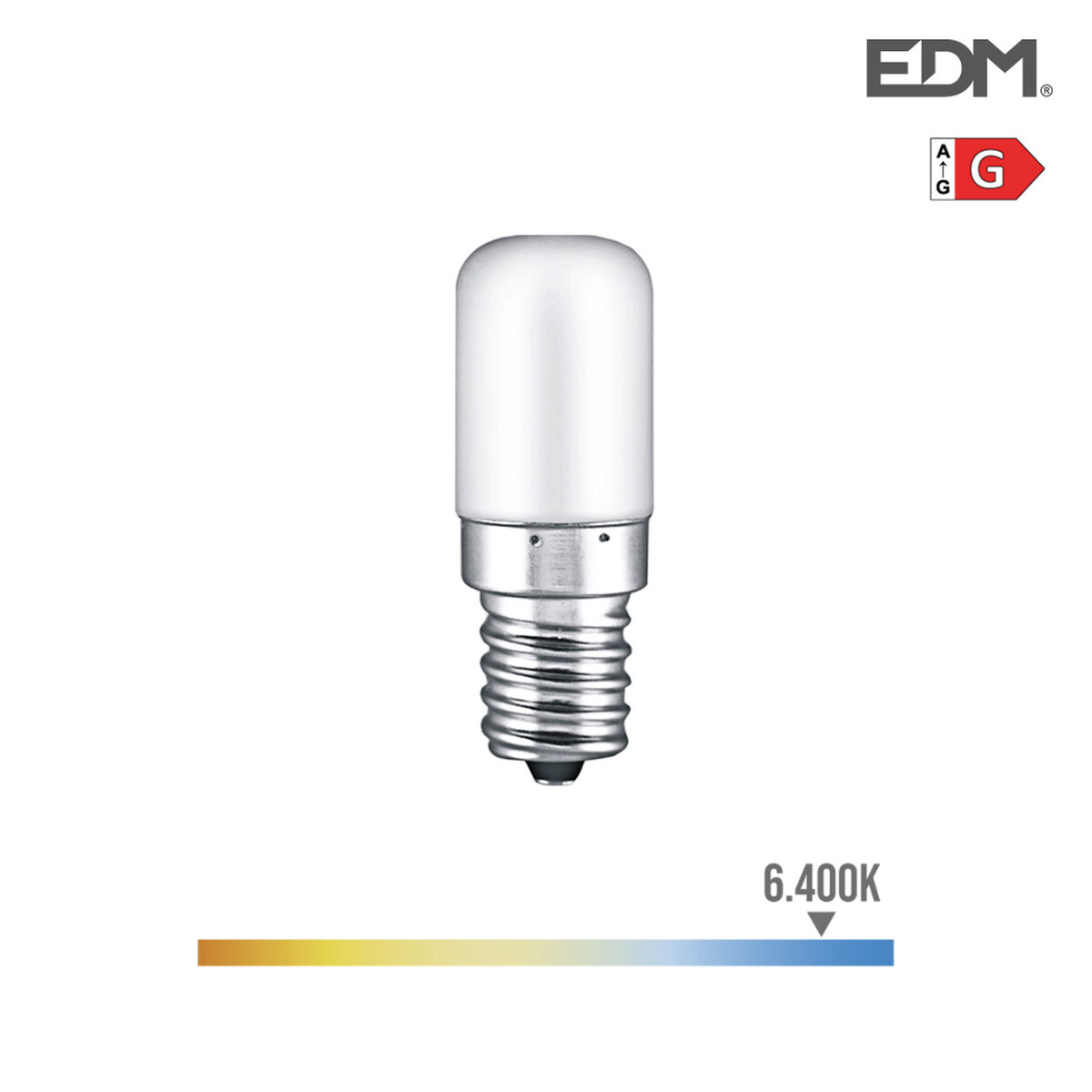 LED-lampa EDM E14 1,8 W 130 lm G (6400K)