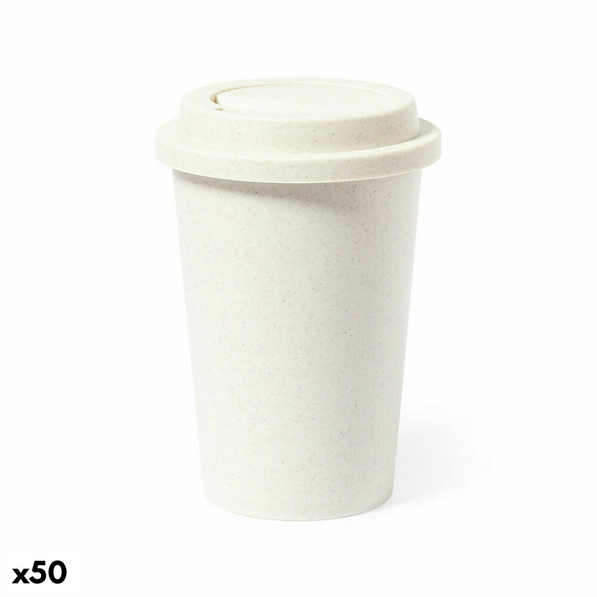 Glas med lock 141158 Naturell 450 ml (50 antal), Färg: Vit
