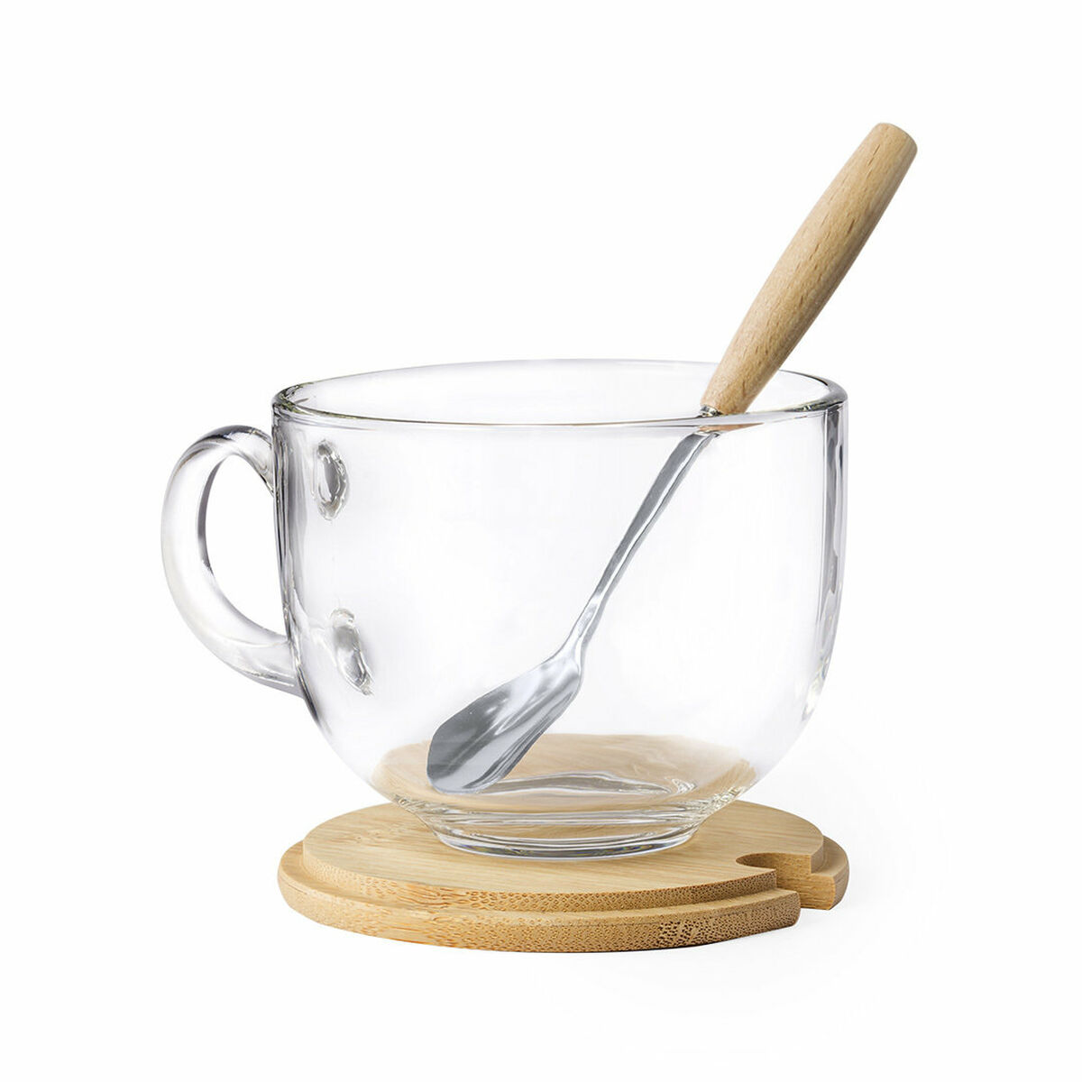 Kopp med assiett 141216 Bambu (420 ml) (20 antal), Kapacitet: 420 ml - 2