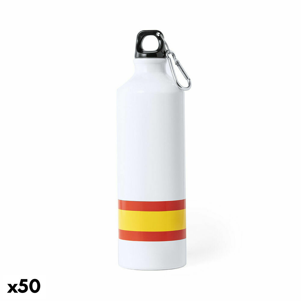 Vattenflaska i Aluminium 146977 Vit 800 ml (800 ml) (50 antal), Design: Spanien