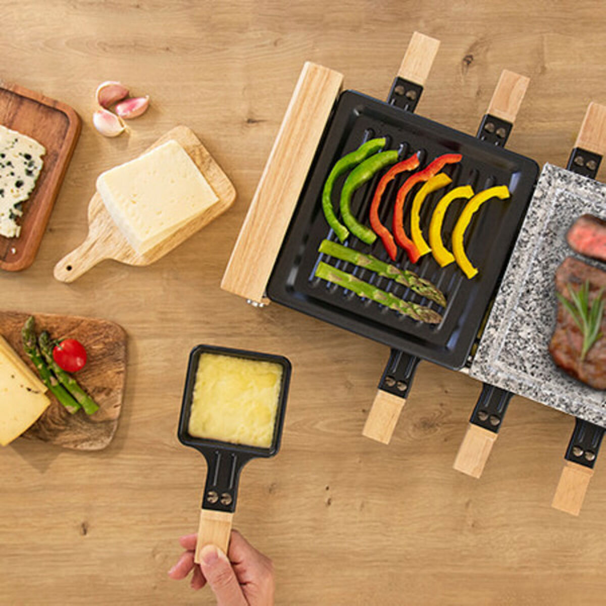 Grillplatta Cecotec Cheese&Grill 8400 Wood MixGrill 1200 W - 2