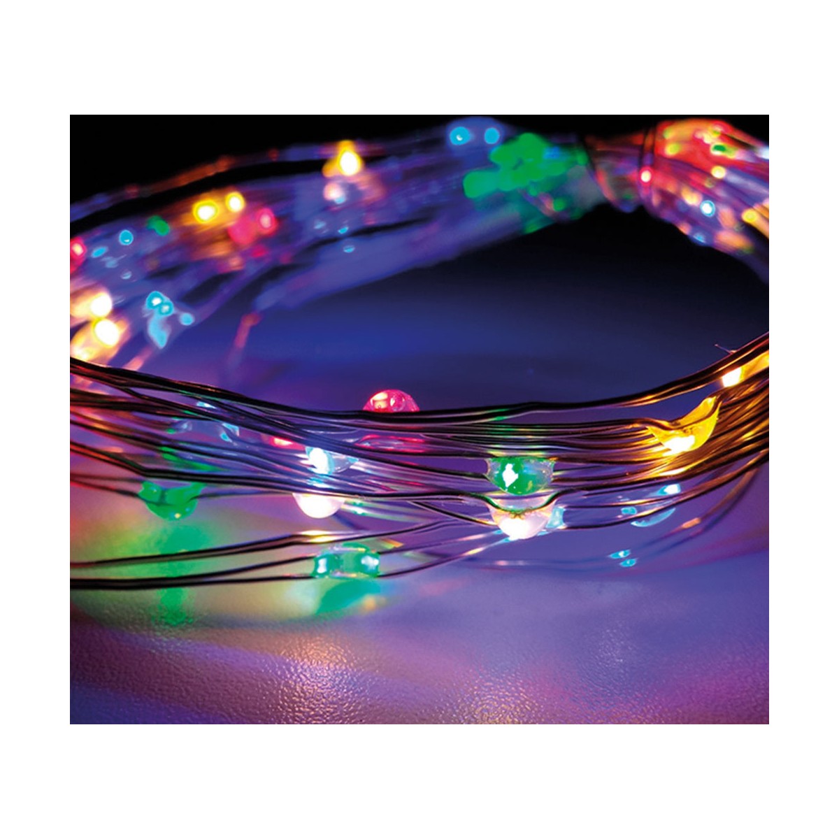 LED-krans EDM Silvrig Multicolour (2,05 m) - 2