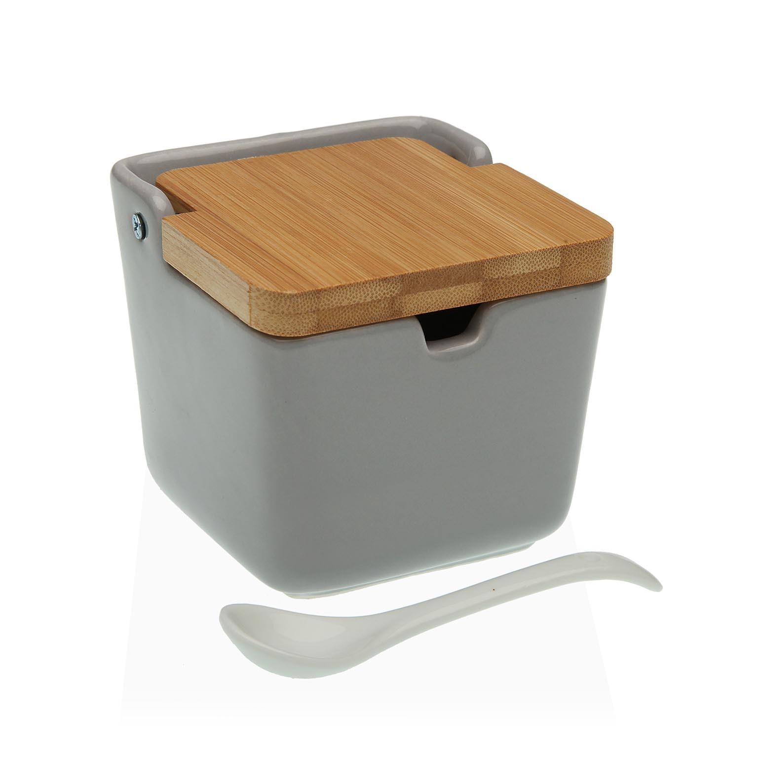 Sockerströare Versa Med lock Keramik (8,8 x 10,3 x 8,8 cm), Färg: Röd - 3