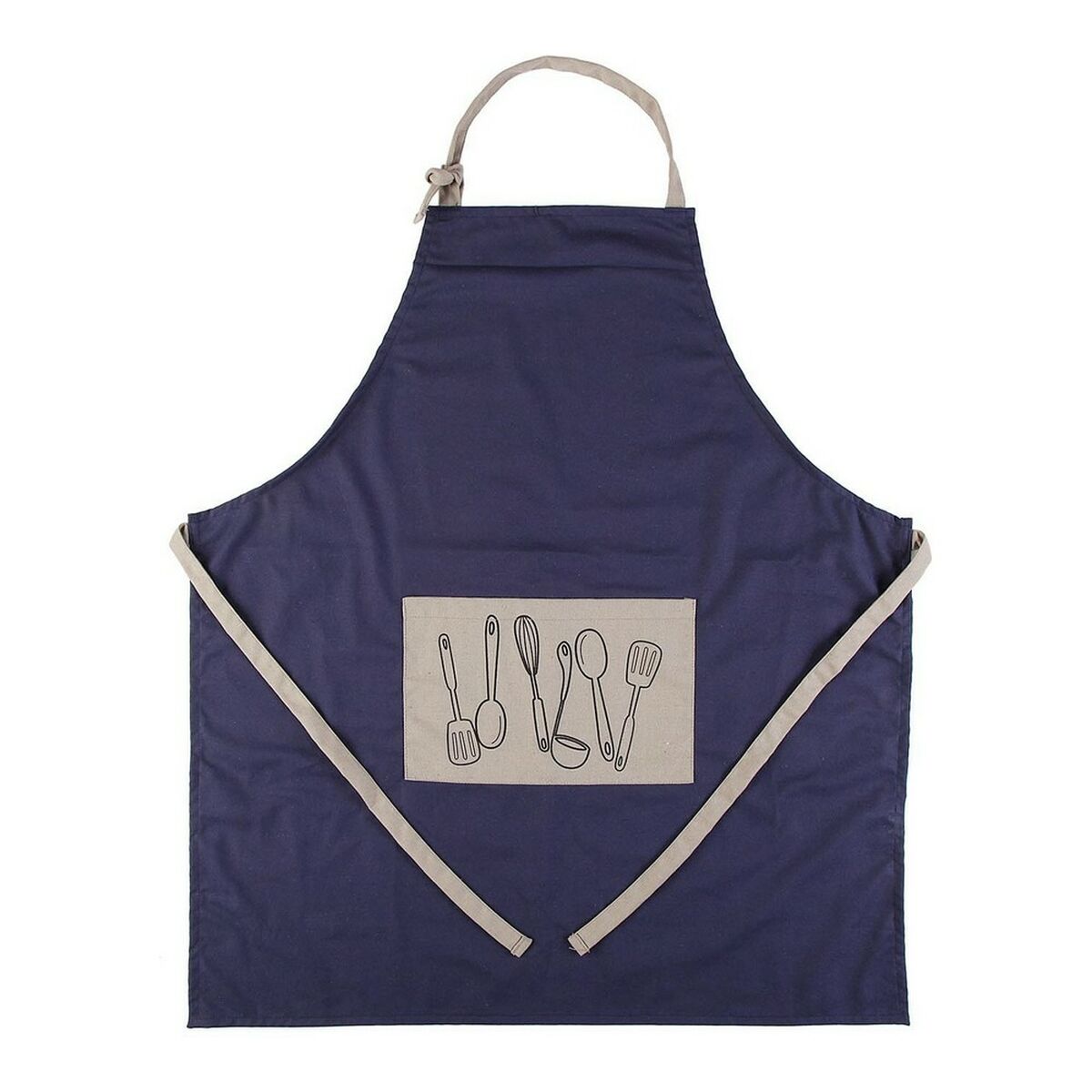 Förkläde Cucine Grey Textil (80 x 70 cm), Färg: Grå