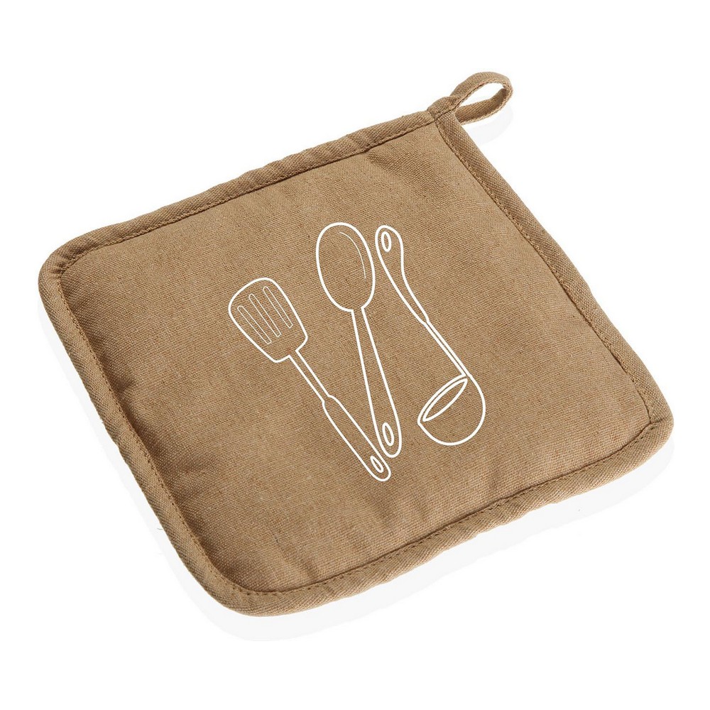 Bordsunderlägg Textil (20 x 20 cm), Färg: beige - 2
