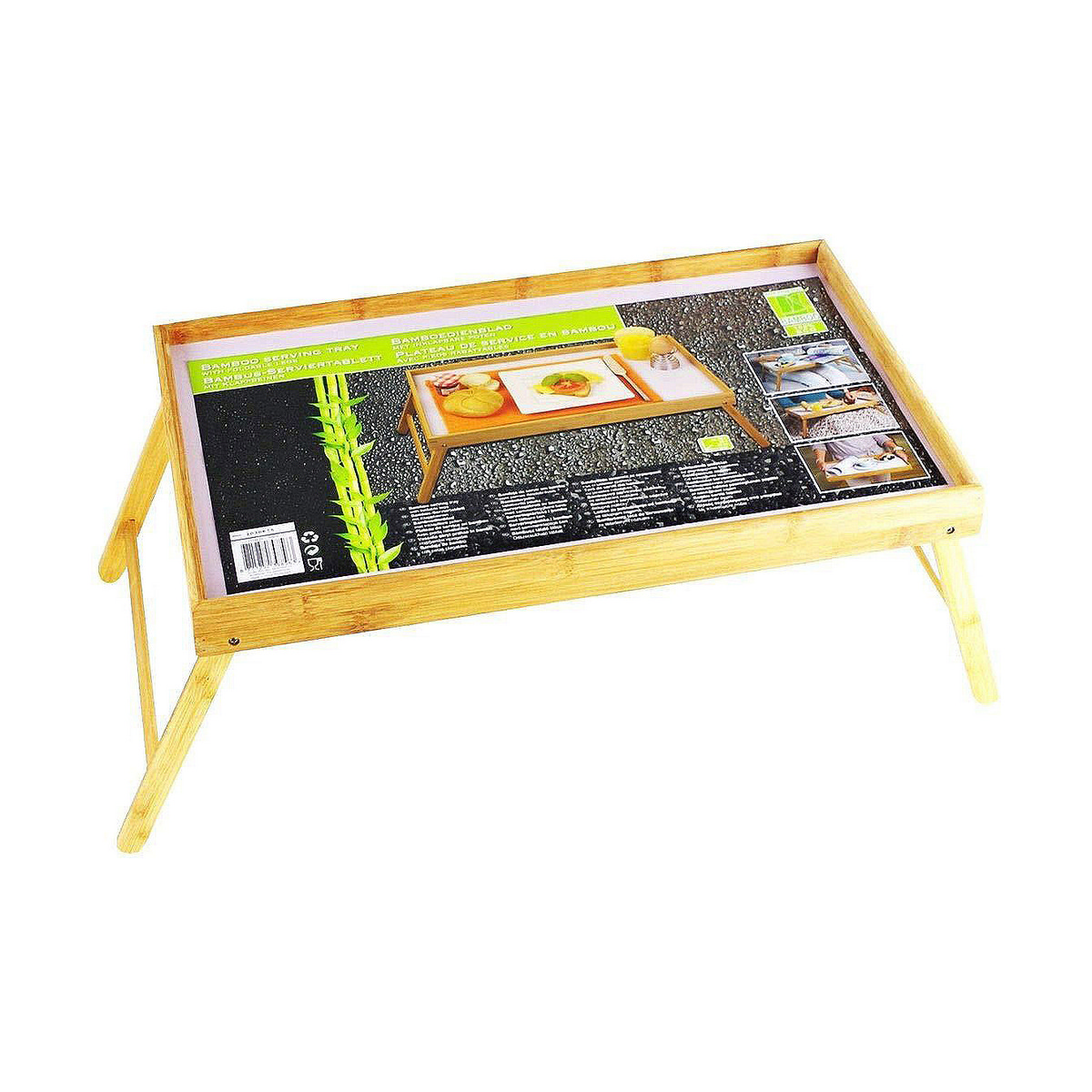 Hopfällbart sängbord Trä Vit (50 x 30 x 22 cm) - 4