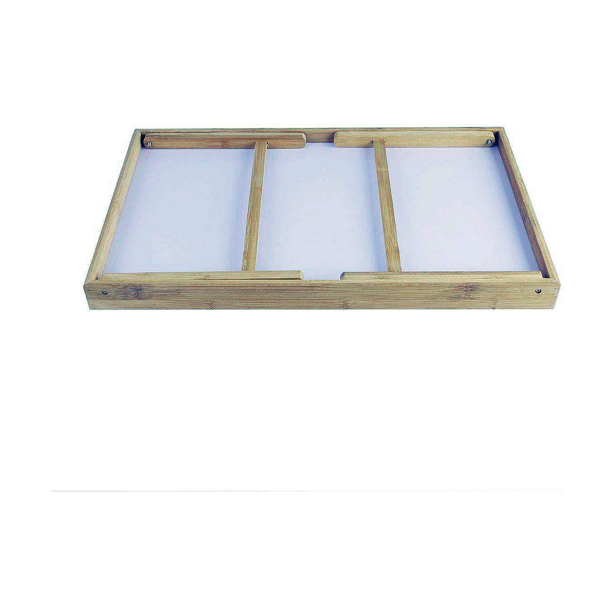 Hopfällbart sängbord Trä Vit (50 x 30 x 22 cm) - 2