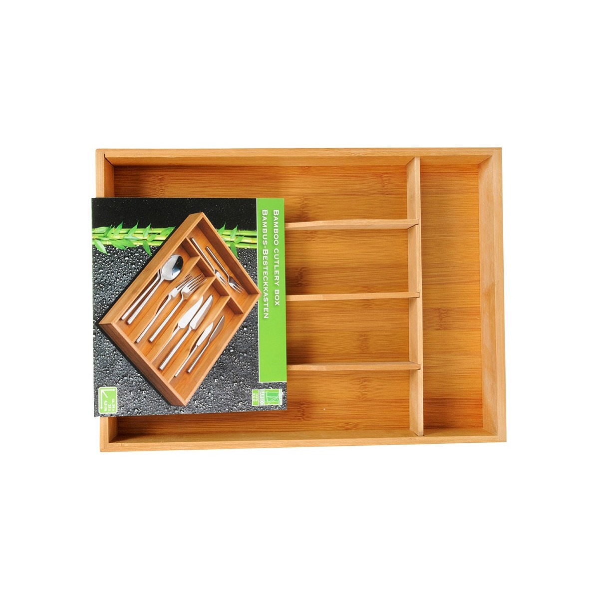 Besticks-sortering 5five Trä Bambu (34 x 25 x 4,5 cm) - 2