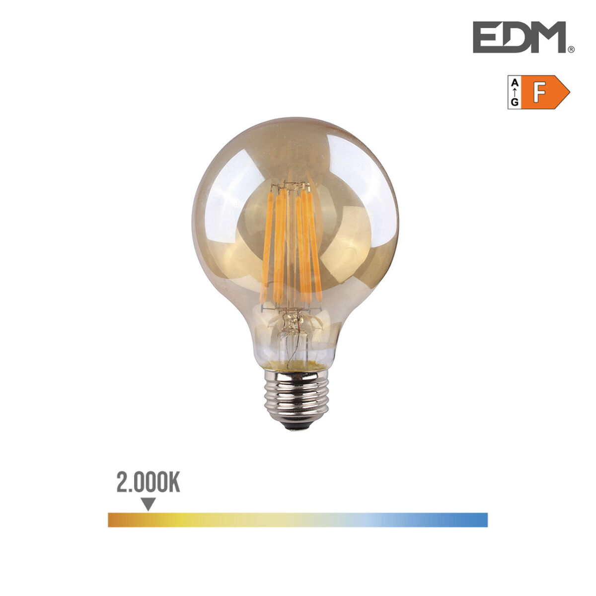 LED-lampa EDM F 8 W E27
