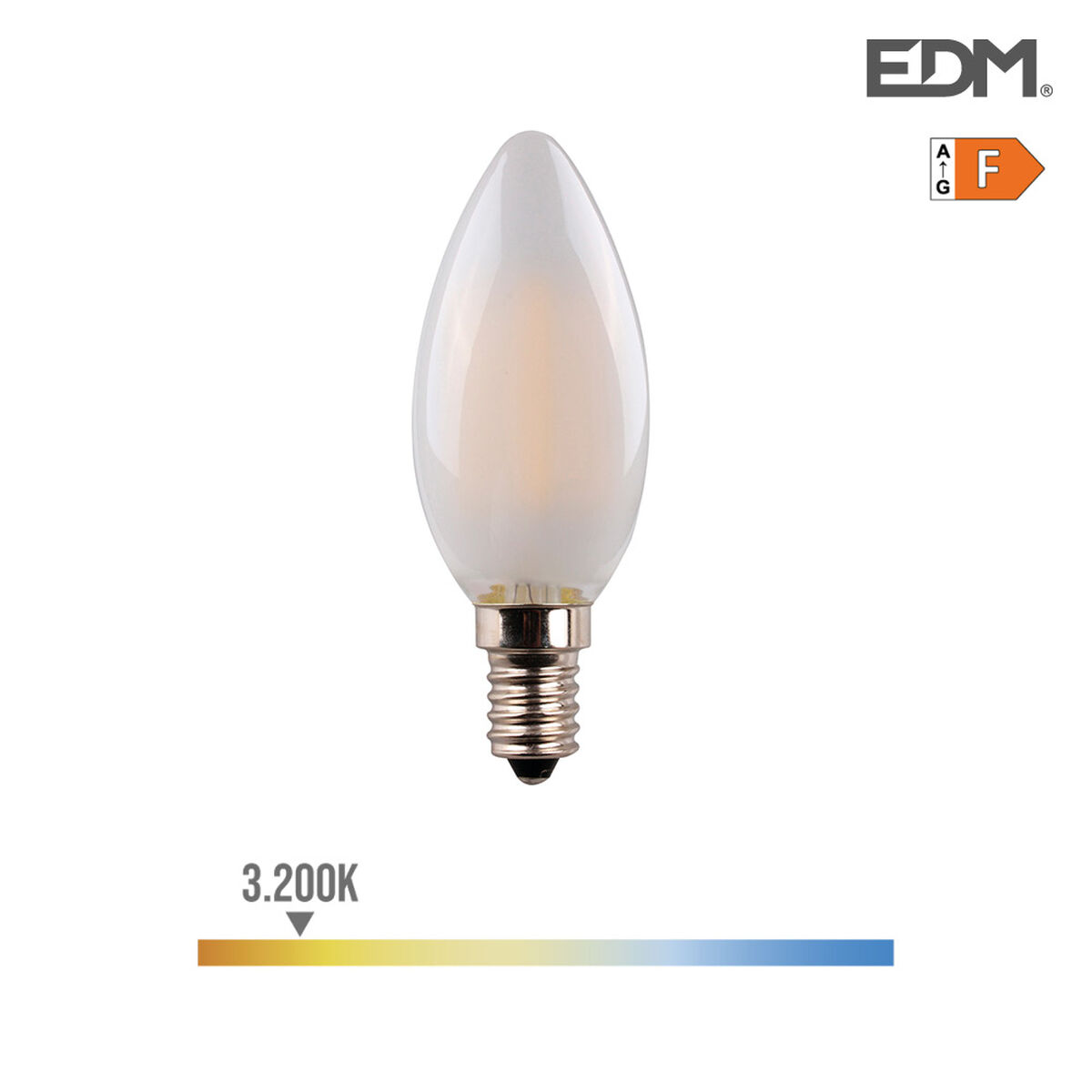 LED-lampa EDM E14 4,5 W F 470 lm (3200 K)
