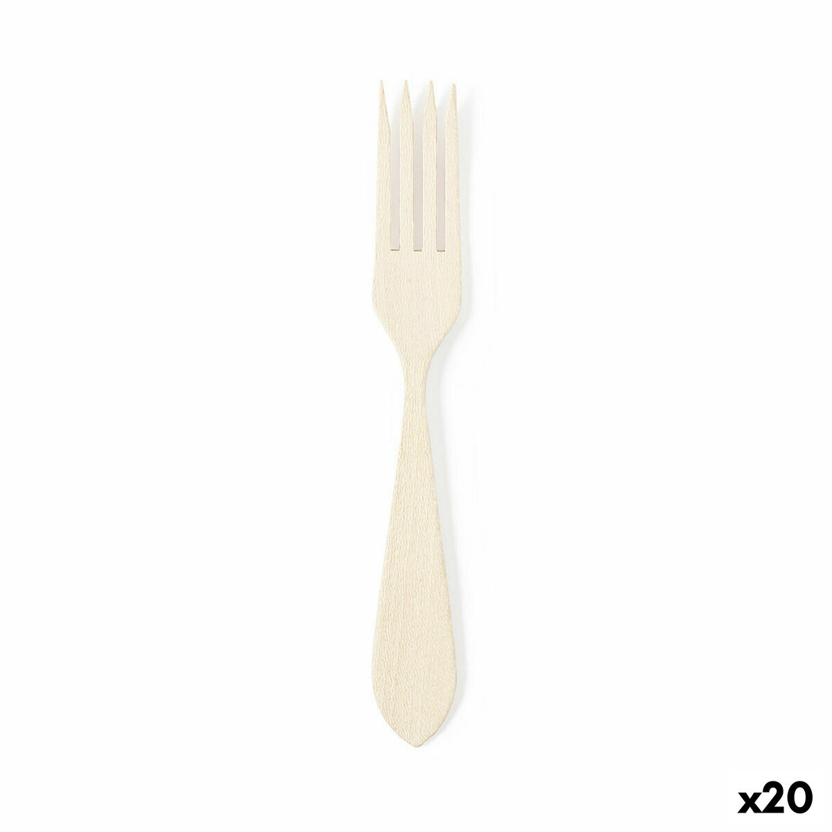 Gaffel 142668 Trä (20 antal), Färg: Beige