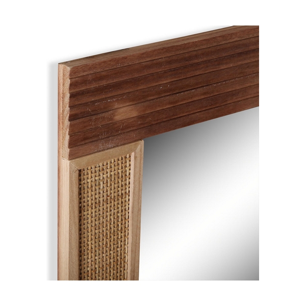 Väggspegel Rattan Paulowniaträ (120 x 50 x 1,8 cm) - 3