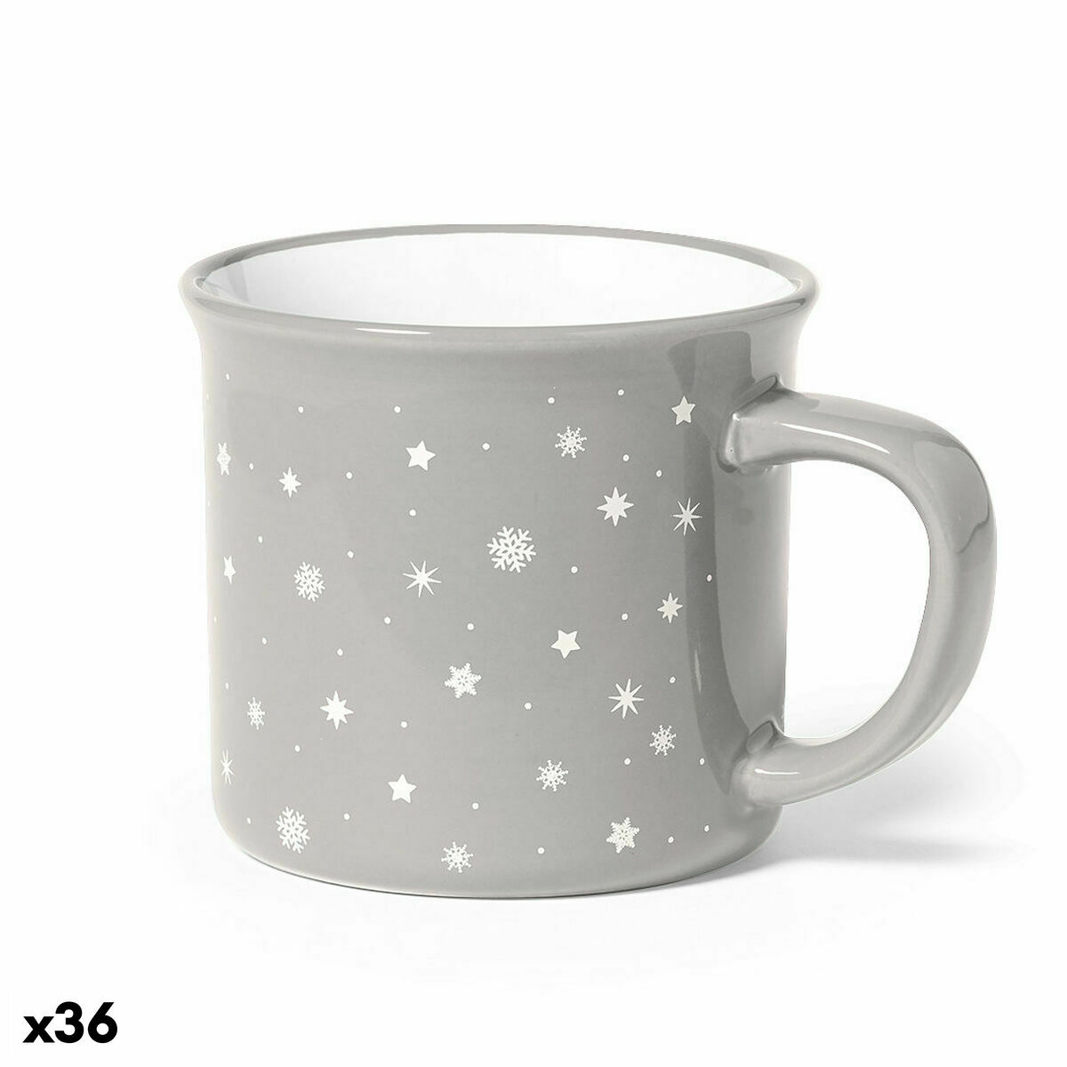 Mugg 141370 Keramik (280 ml) (36 antal), Färg: Grå