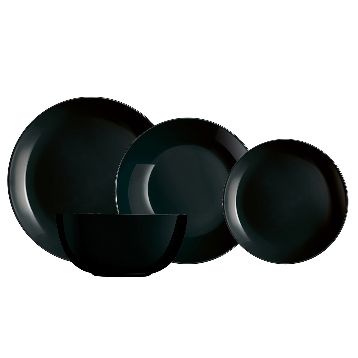 Matservis Luminarc Diwali Black Svart 19 Delar - 2