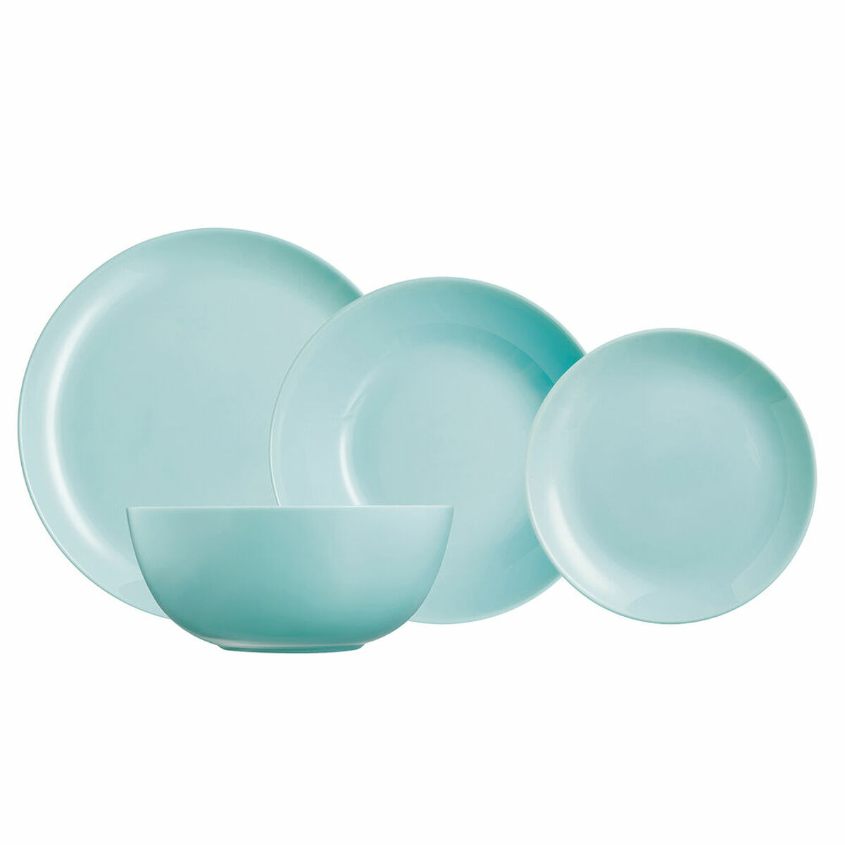 Matservis Luminarc DIWALI TURQUESA Turkos Glas 19 Delar - 9